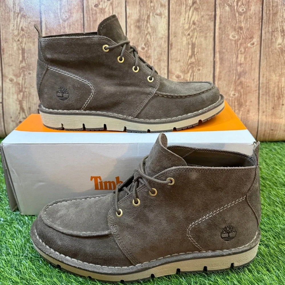 Timberland Westmore Mid Lace Chukka Boot Mens 9.5 Canteen Suede Moc Toe